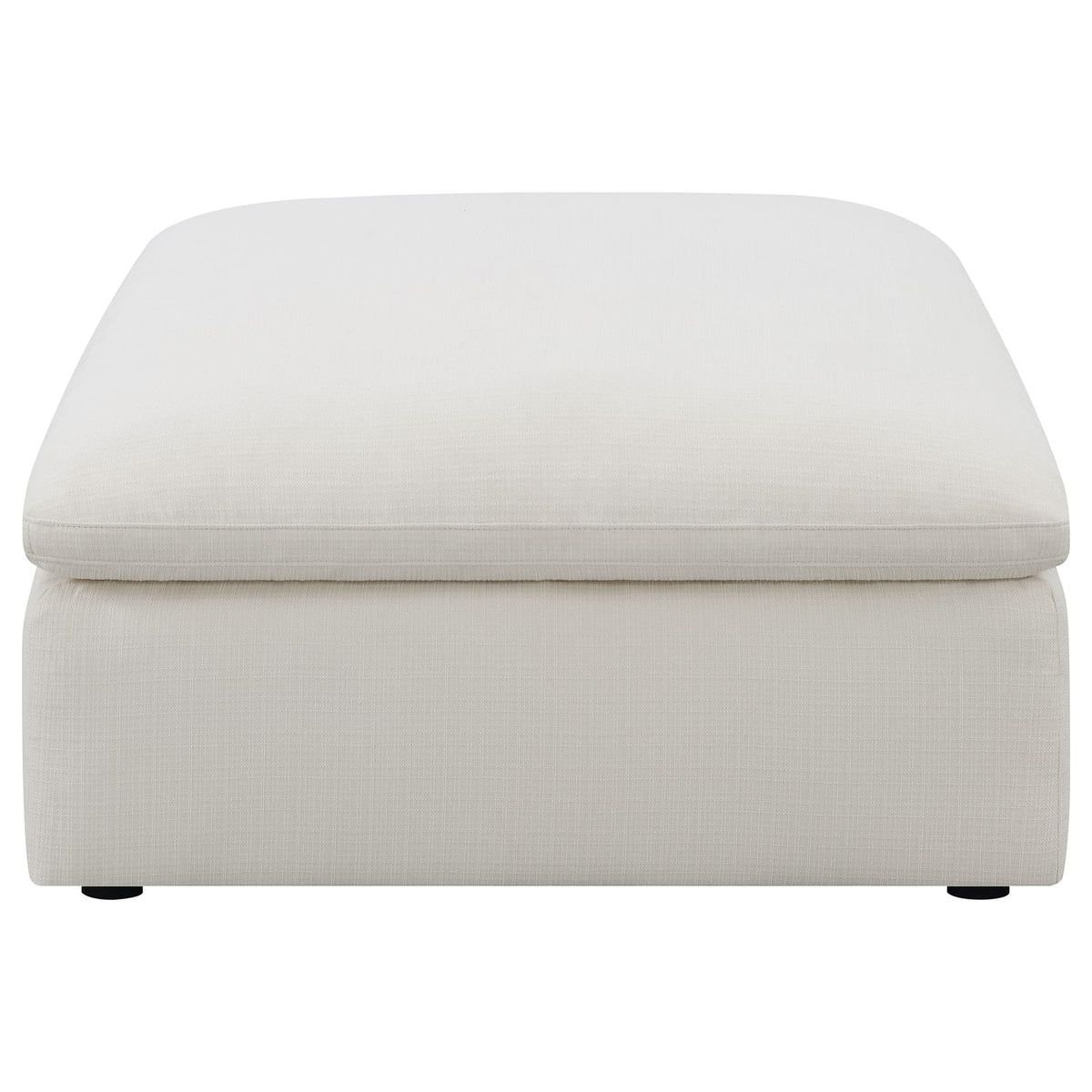 Ivory Square Upholstered Ottoman - 40" x 38" for Living Room