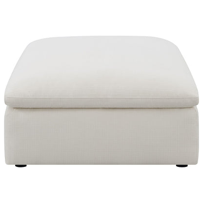 Ivory Square Upholstered Ottoman - 40" x 38" for Living Room