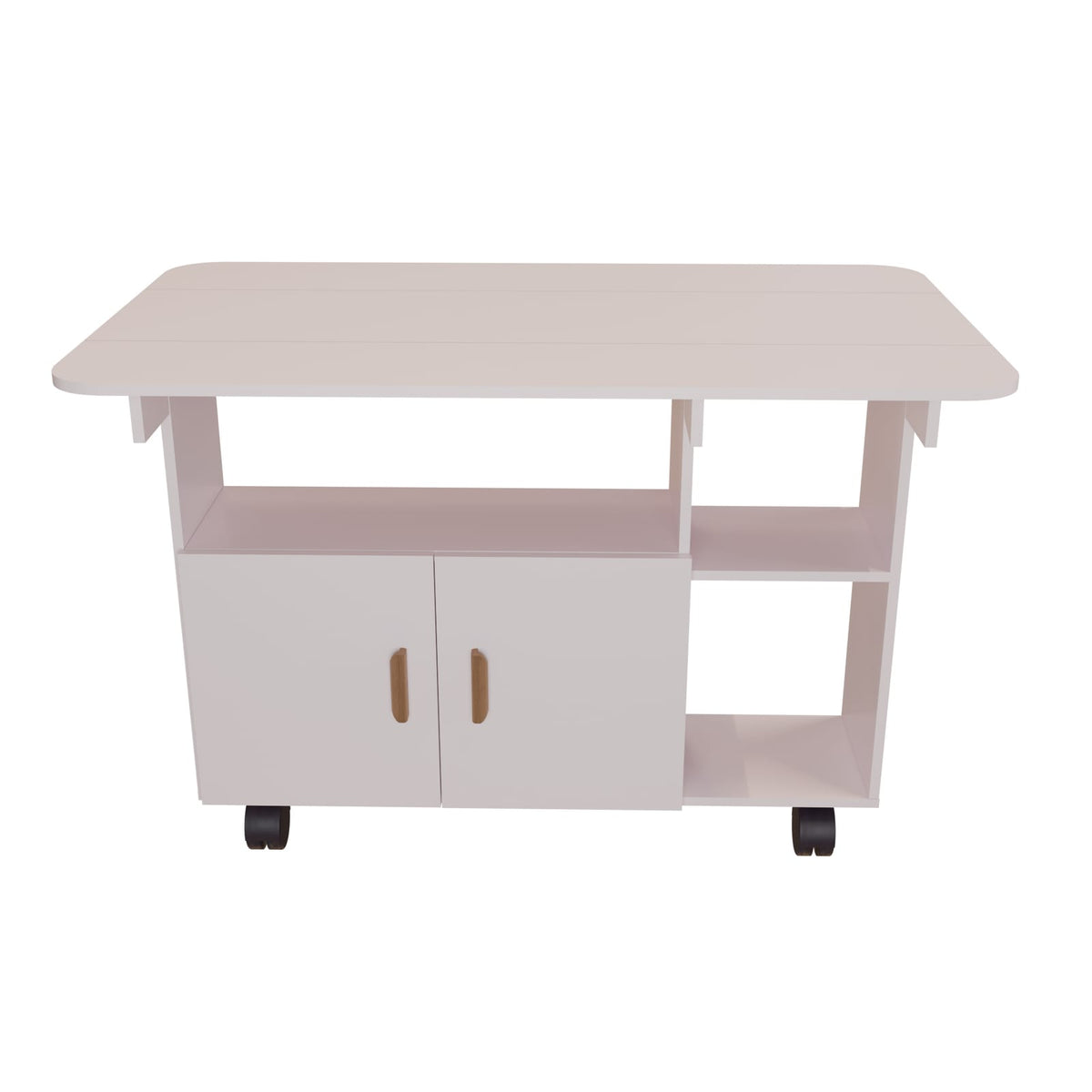 Dining Room Modern Folding Dining Table with Wheels for Kitchen Storage and Living