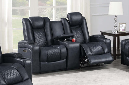 Inky Blue Power Reclining Loveseat - 72" Primary Living Space