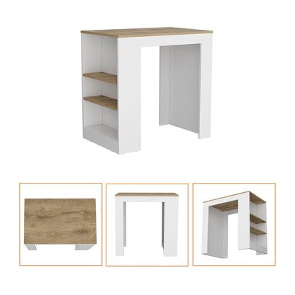 Small Rectangular Kitchen Island - Multicolor Counter Height Table