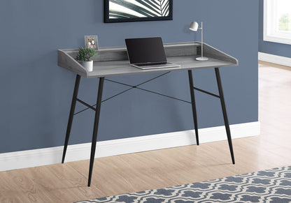 Grey Computer Desk with Hutch - 48" L Workstation