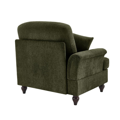 Chenille Sofa - 1 Seat - Green for Living Room Apartments