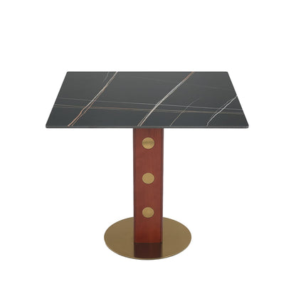 Black Walnut Rectangular Dining Table - 33.5" Modern Kitchen Table for Dining Room
