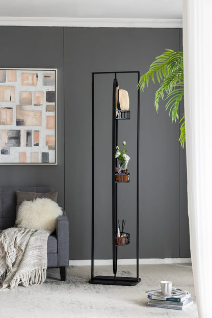 Full Length Iron Mirror - Black Standing Mirror 77.8" Tall