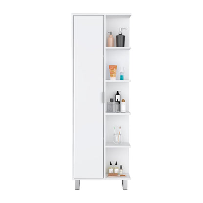 White Bathroom Storage Cabinet - 82" Wide