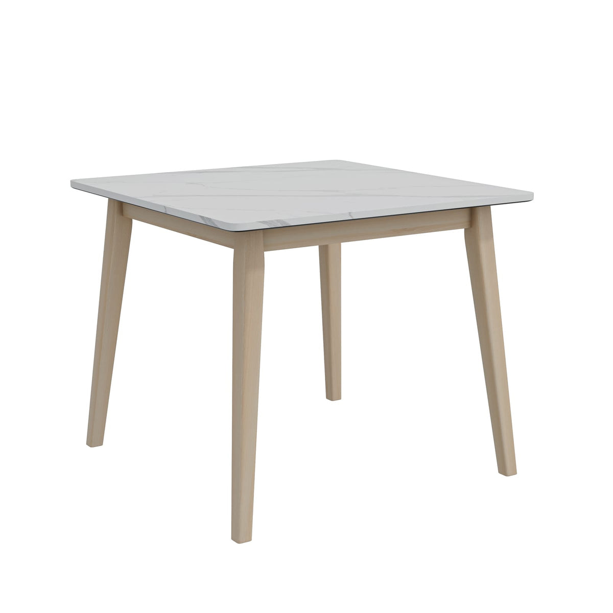 Compact White Square Dining Table - 36" Modern Design for Dining Room
