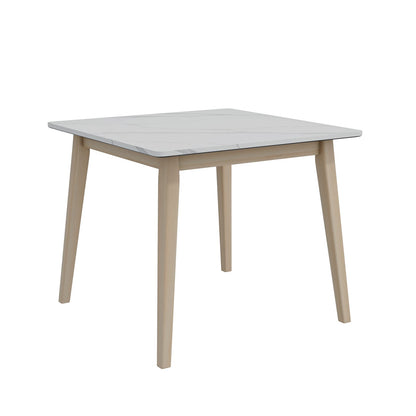 Compact White Square Dining Table - 36" Modern Design for Dining Room