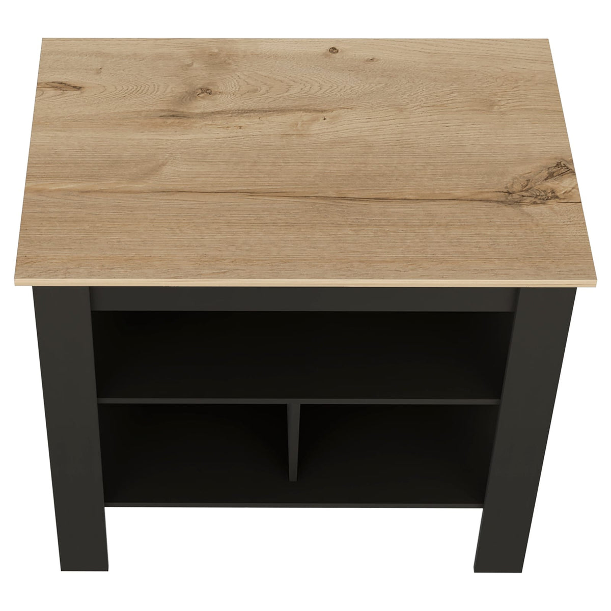 Multicolor Engineered Wood Kitchen Storage Cabinet with Four Shelves