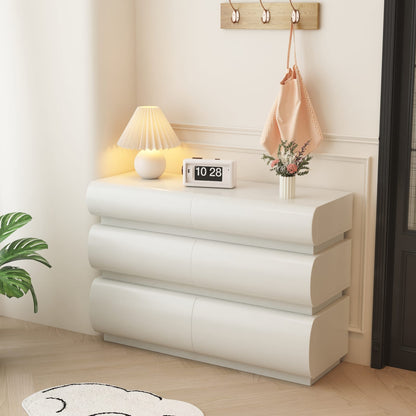 6-Drawer White Dresser - Bedroom Storage & Minimalist Style