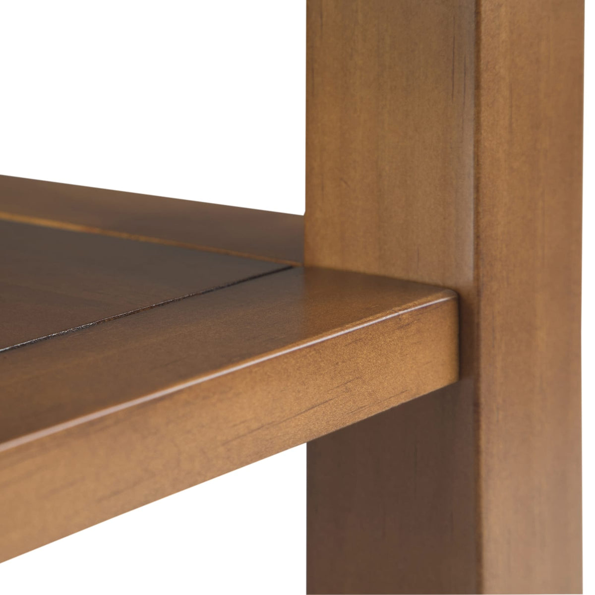 Light Brown Wood Side Table - 14x24 Inches
