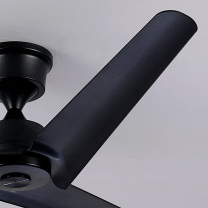 52 inch Black ABS Ceiling Fan with Remote Control for Living Rooms