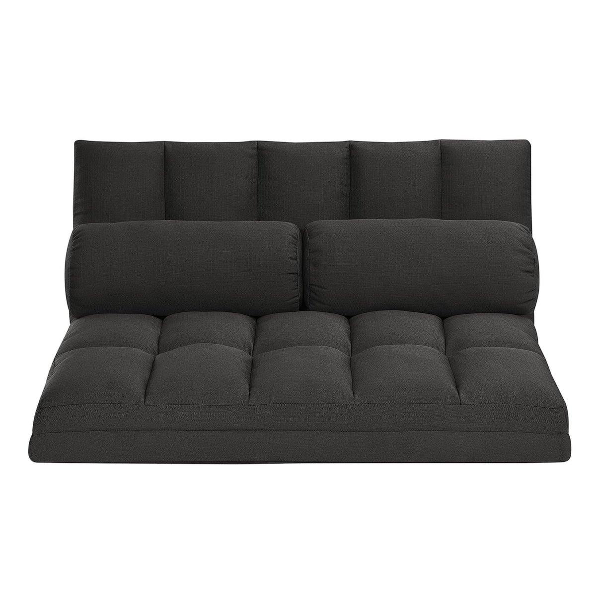 Convertible Sofa Bed - Black Foam Mattress for Living Room