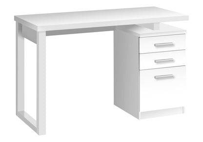 White Computer Desk with Storage Drawers - 48" L