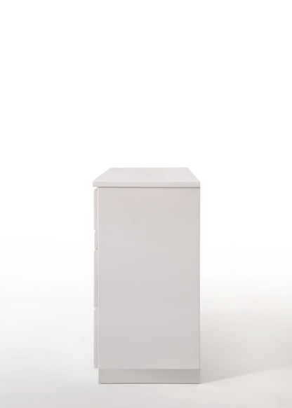 Naima II White Dresser - 6 Drawers Storage for Bedroom