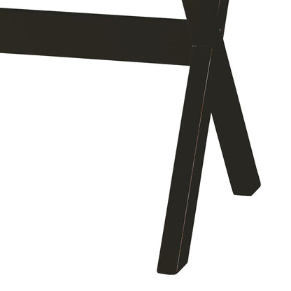 Black Rectangular End Table with Drawers