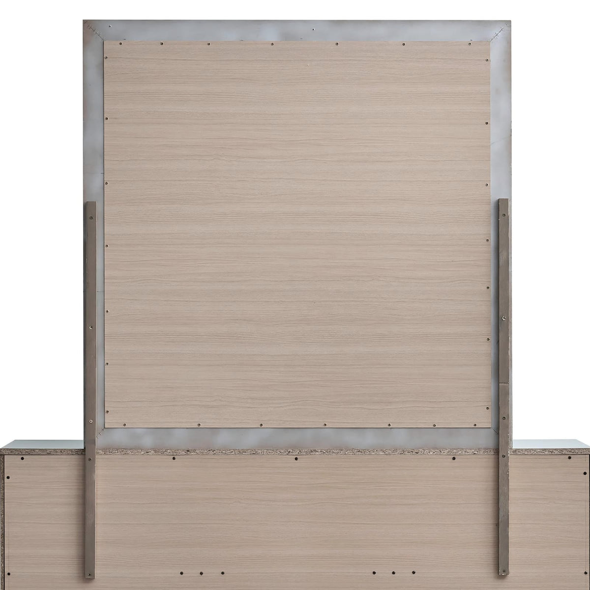 Silver Wood Vanity Mirror 43" x 1" for Bathrooms