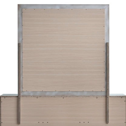 Silver Wood Vanity Mirror 43" x 1" for Bathrooms