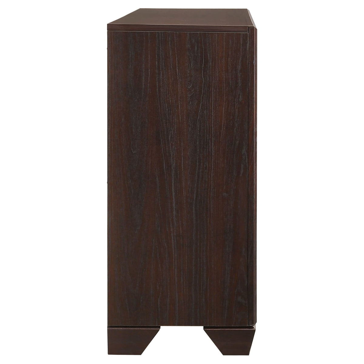 Dark Brown Engineered Wood 6-Drawer Bedroom Dresser