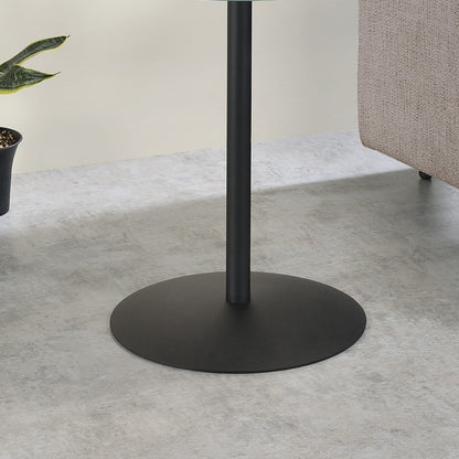 17.5" Black Glass End Table - Modern Accent Table for Living Room