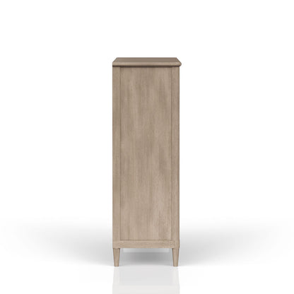 5 Drawer Chest Sand Finish - Solid Wood MDF Dresser