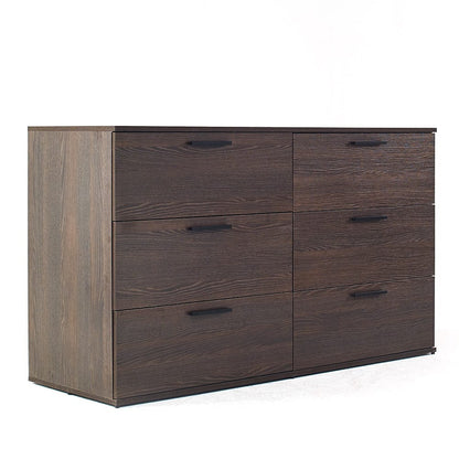 Morgan Farmhouse Six-Drawer Jumbo Dresser - Espresso Solid Wood