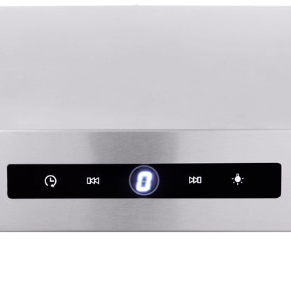 Stainless Steel Range Hood with Dual Motors for Kitchen Storage