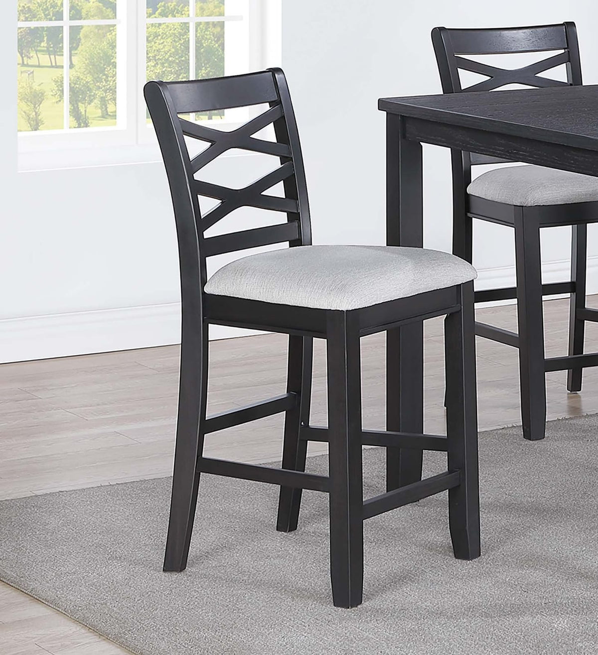 Charcoal Dining Table Set - Seats 4