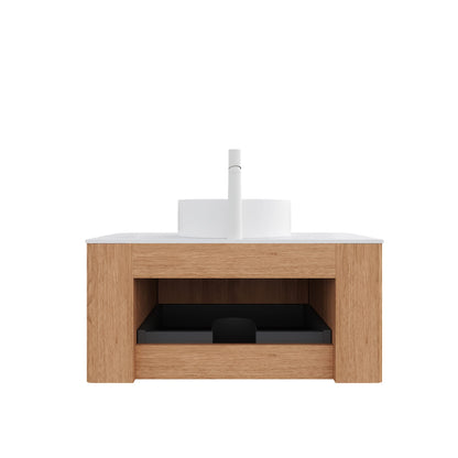 DINA 30" Bathroom Vanity with Storage, White Basin