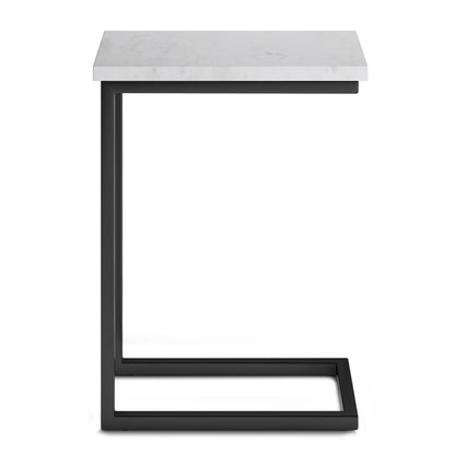 Skyler C Side Table - White Marble Top for Living Room
