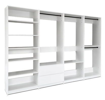 Prosper White Freestanding Walk-In Closet System - Wood & Melamine