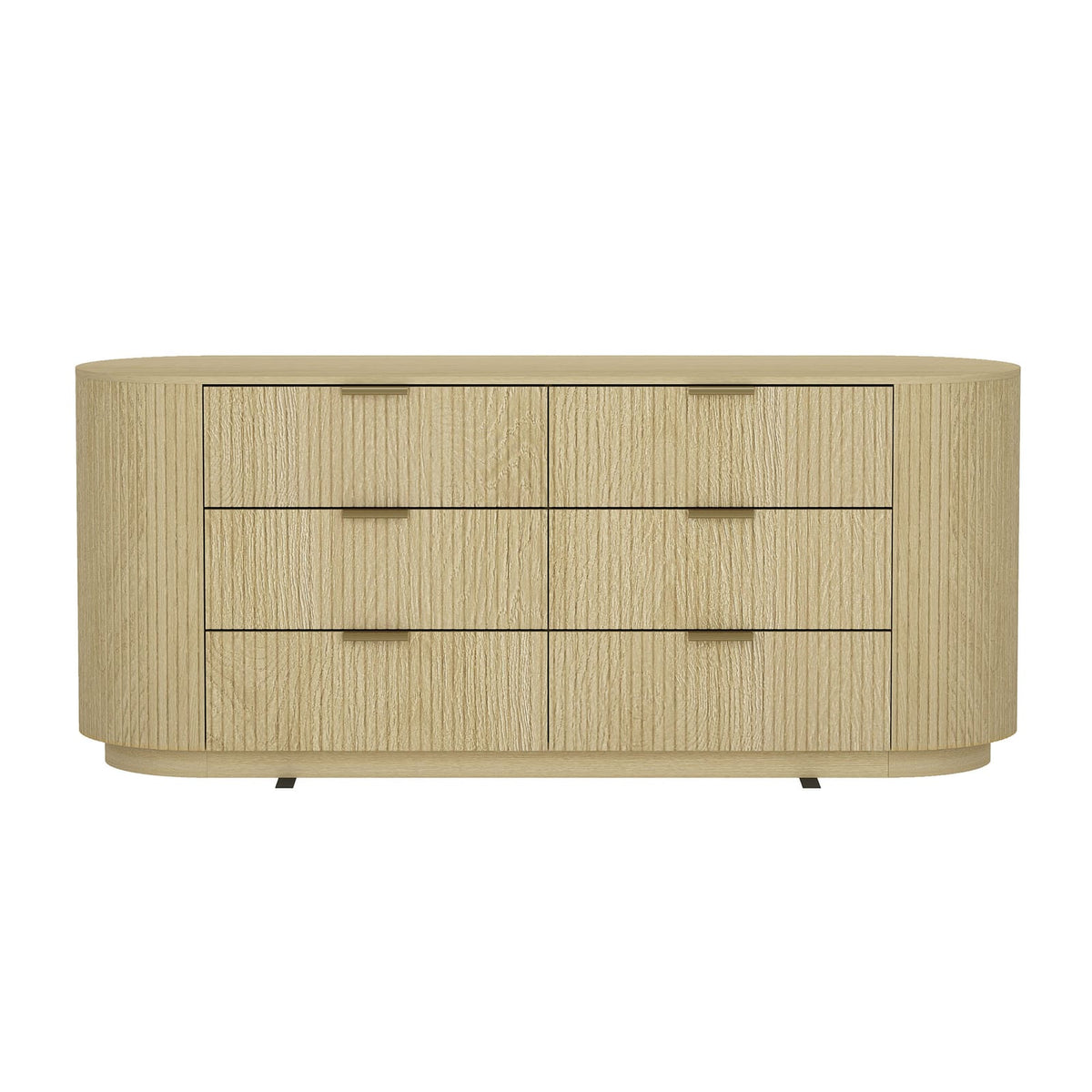 71" Oak Double Dresser - Modern Bedroom Storage
