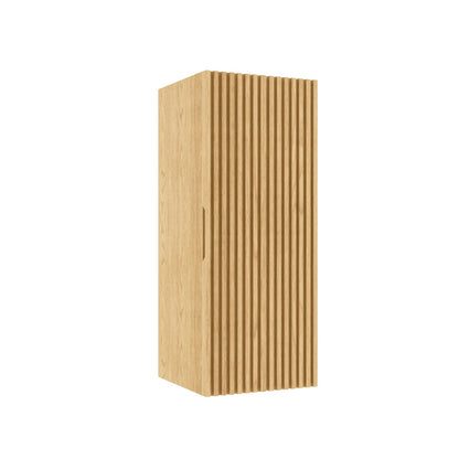 Light Oak Bathroom Storage Cabinet - 12" Floating Vanity with Shelf
