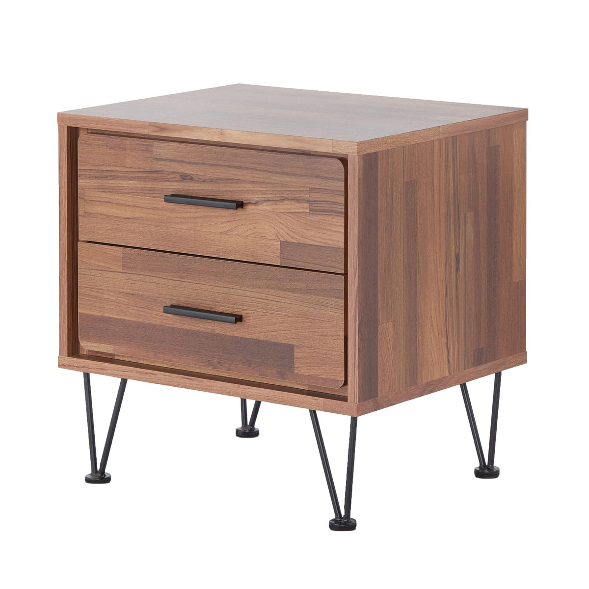 Walnut 2-Drawer Accent Table - Modern Style for Living Room