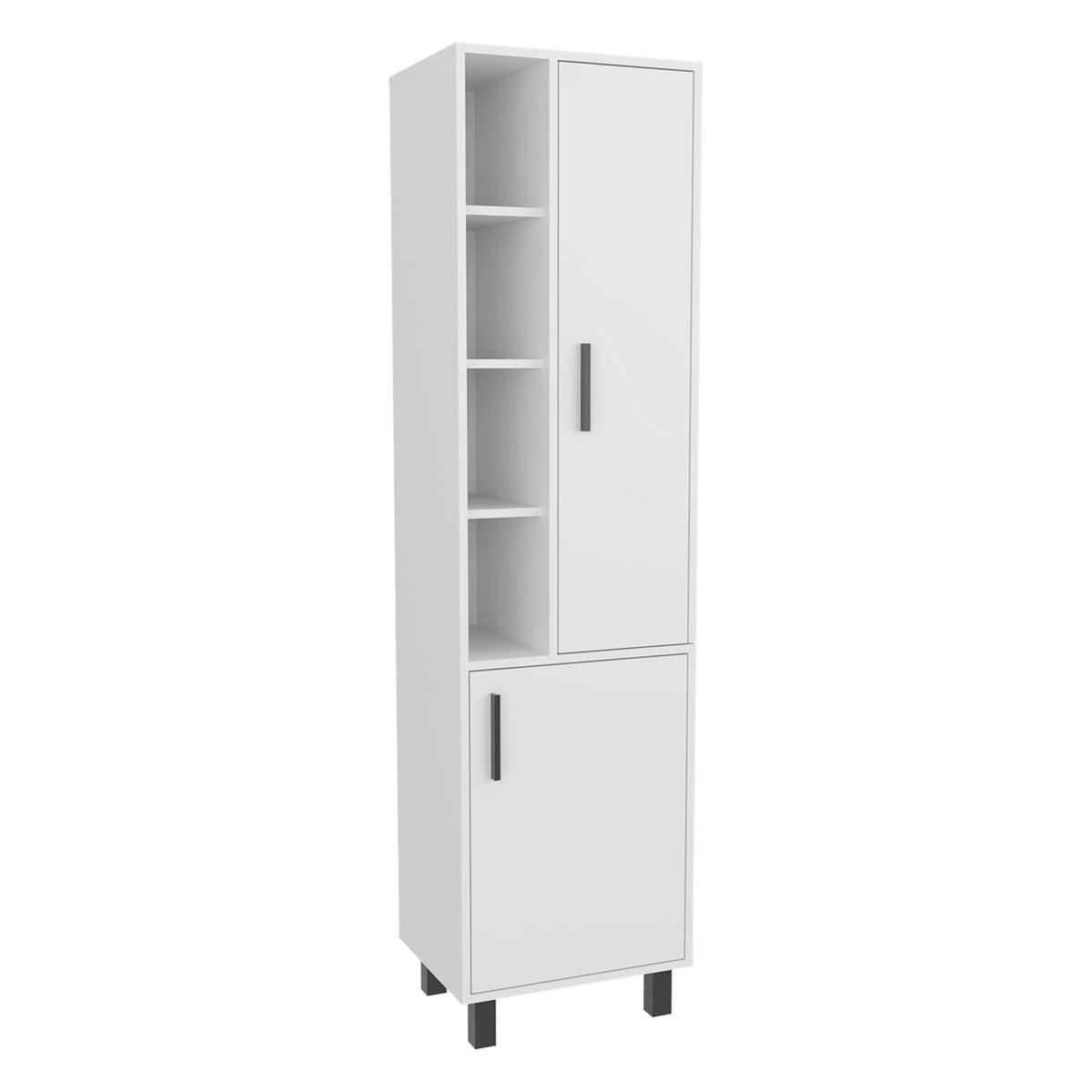 Stanton Tall Storage Cabinet - White Bathroom Storage