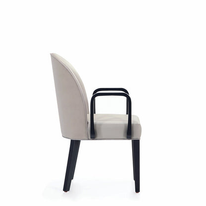 Light Grey Wood Armchair - Dining Room Seating