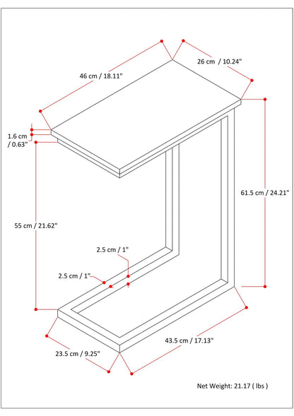 Skyler C Side Table - White Marble Top for Living Room