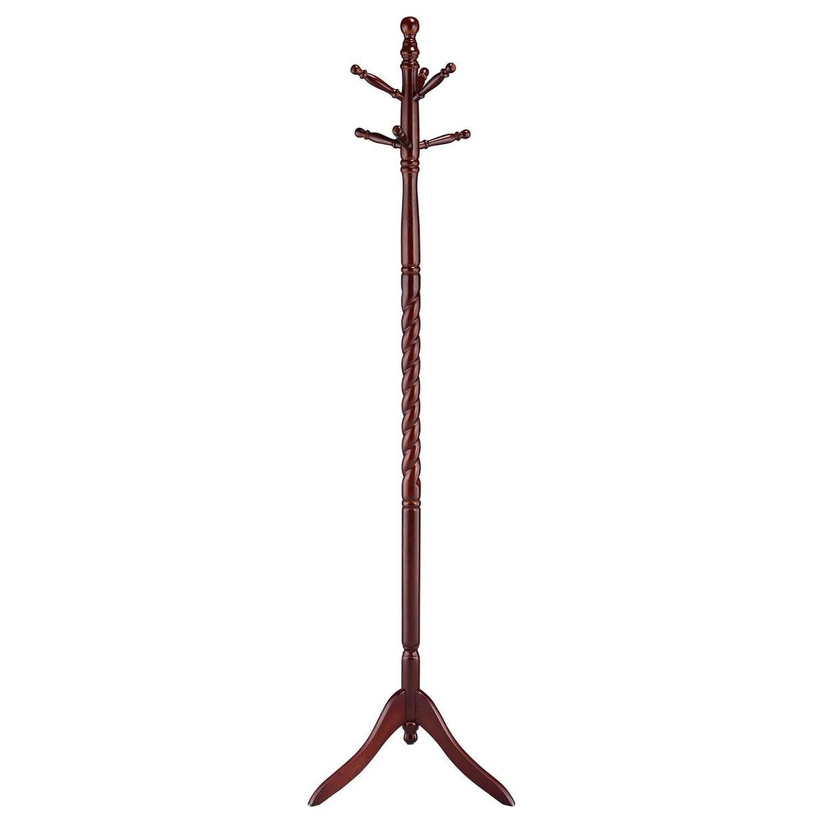 Brown Wood Coat Rack - Traditional Entryway Style