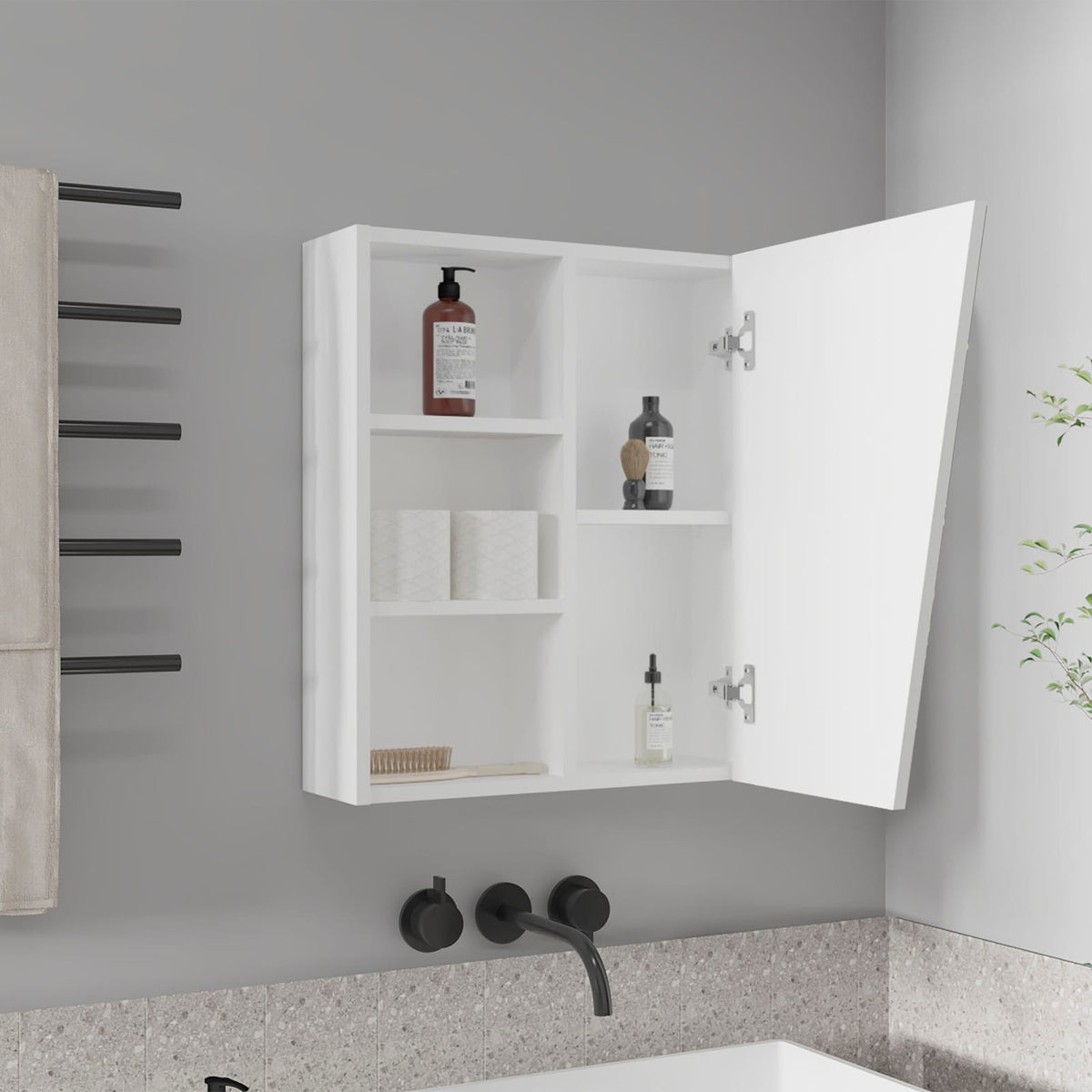 Modern White Wall Mirror Cabinet for Bathroom Vanity Upgrade