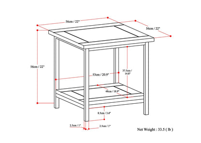 Skyler End Table - Dark Brown Storage Accent