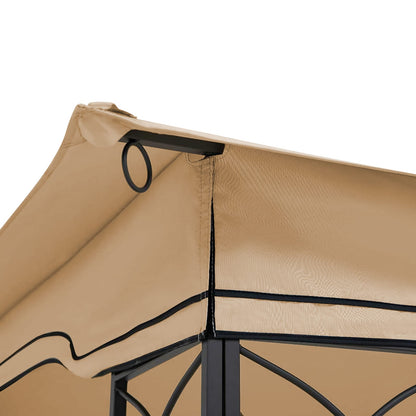 13x10 Ft Patio Gazebo Canopy Fabric - Khaki Polyester