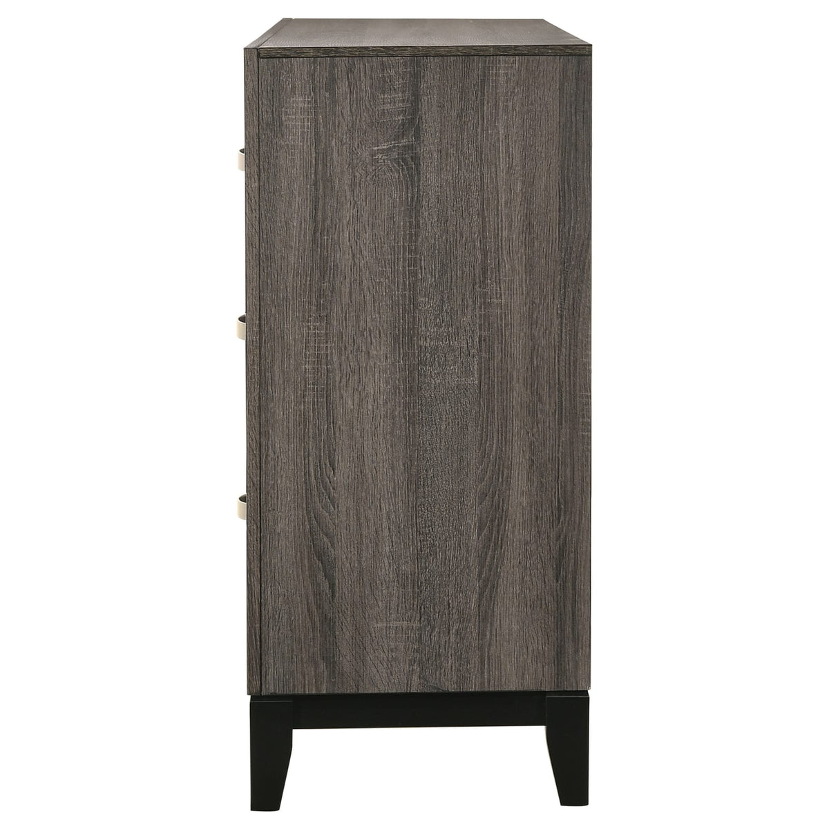 Cabrillo Grey Oak 6-Drawer Dresser - Grey Engineered Wood for Bedroom