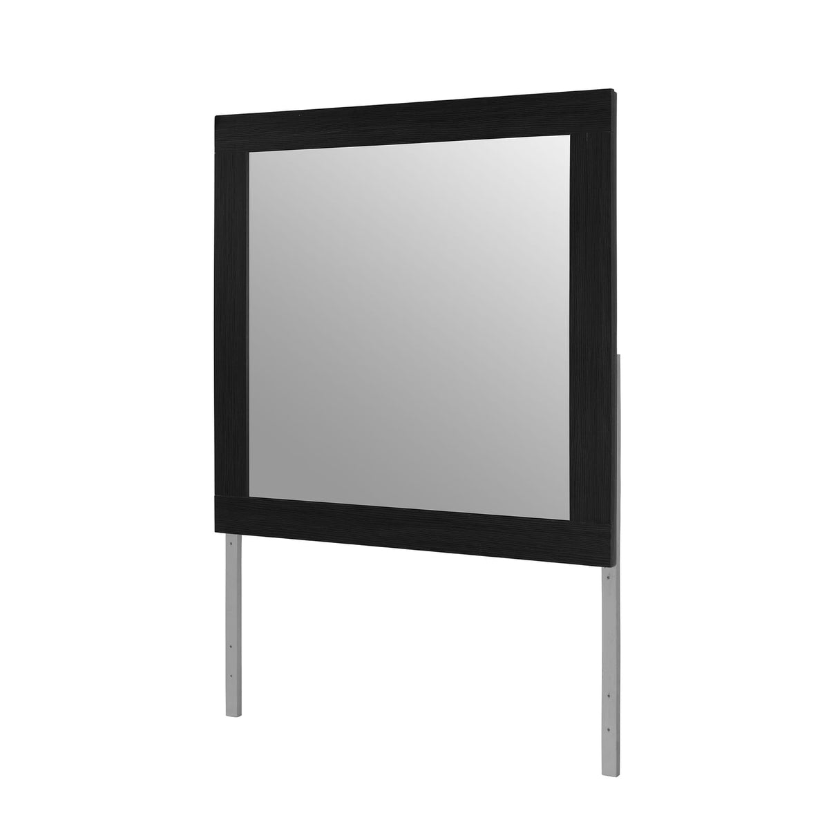 ELSA Black Mirror - Vanity & Dresser Mirror, Solid Wood MDF