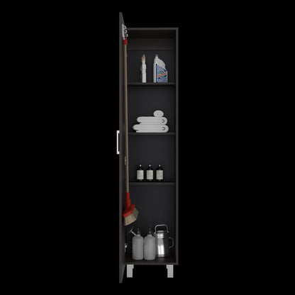 Brown Engineered Wood 4 Shelf Cabinet Storage