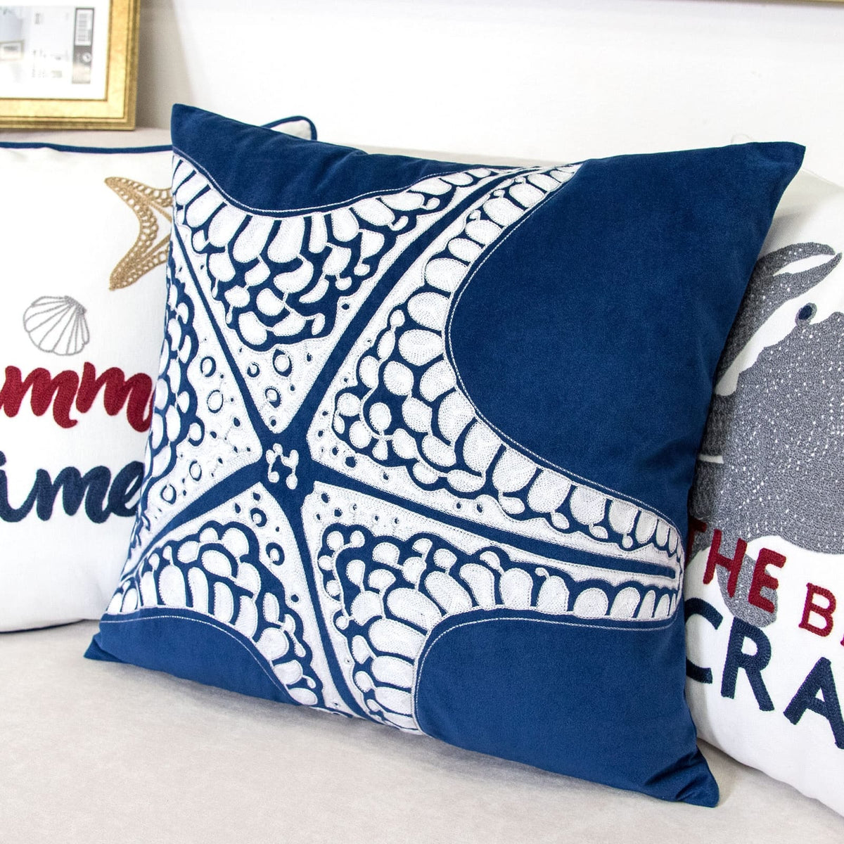 Seastar Starfish - Set of 2 Decorative Throw Pillows