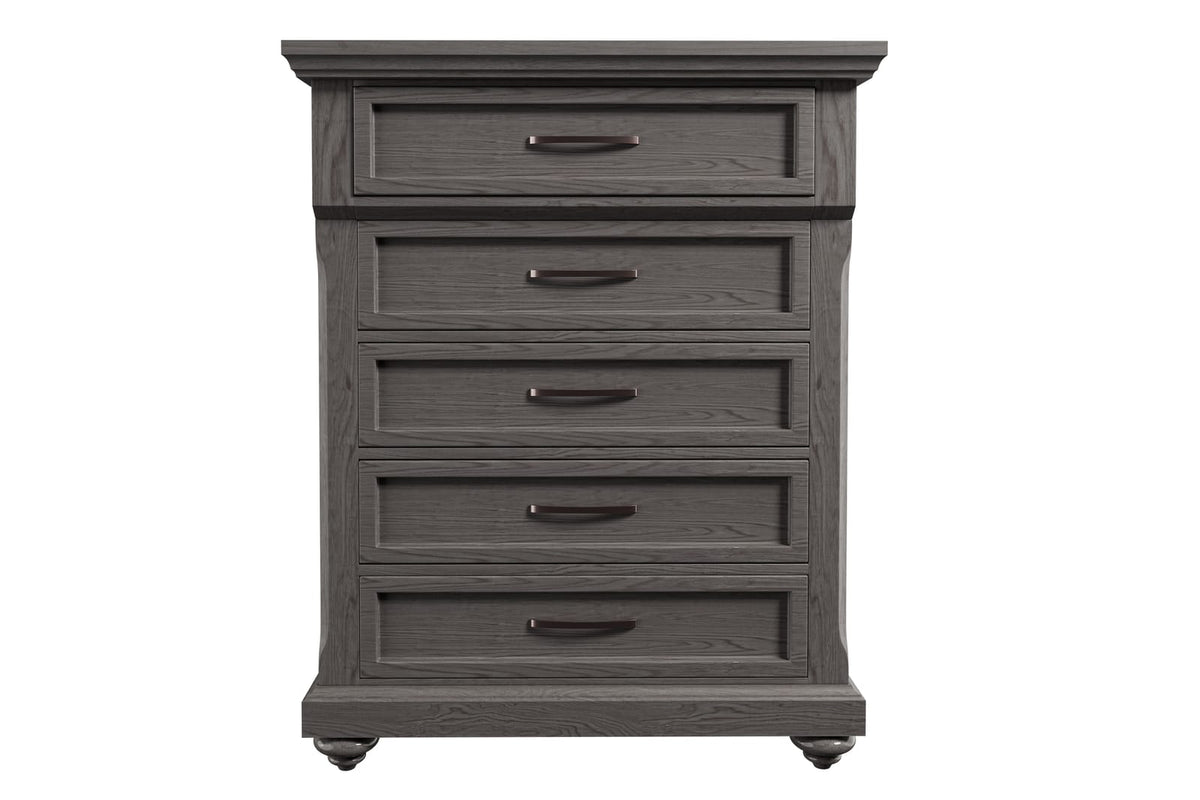 Antique Gray Bedroom Chest - 40" Wide Dresser