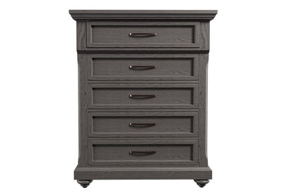 Antique Gray Bedroom Chest - 40" Wide Dresser