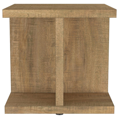 Metron Mango Square End Table - Open Storage Side Table