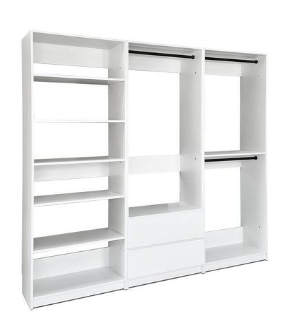Prosper White Freestanding Walk-In Closet System - Wood & Melamine