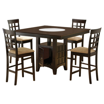 Tolland Cappuccino & Tan 5-Piece Dining Set - Dining Table Set